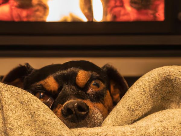 Cozy background at home for dog photos