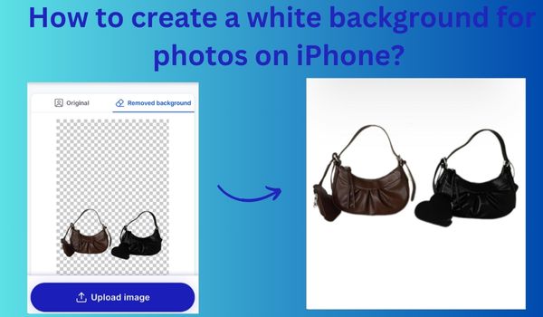 How to create a white background for photos on iPhone?
